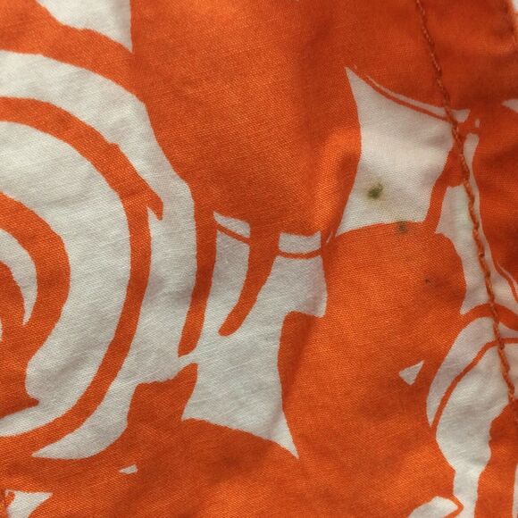 Liz Claiborne Jacket Women's Size M Orange/White Rose Swirl Print Button Pockets - Picture 12 of 12